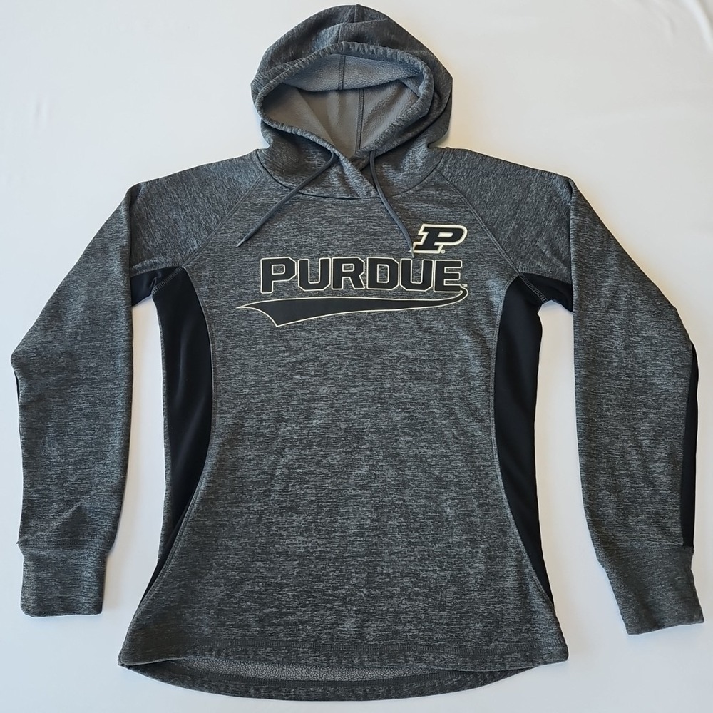 Colosseum Purdue Hooded Sweatshirt Womens Large Black Gold Pullover Fitted Style